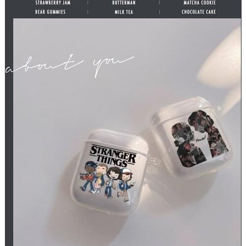 Transparent Earphone Case For Apple AirPods 1 2 STRANGER THINGS Hard PC Wireless Headset Shell For Airpods 2 Case for airpods