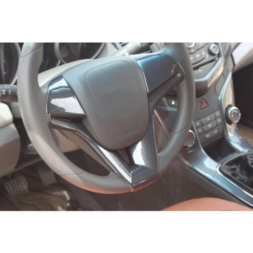 Carbon Fibre Steering Wheel Frame Cover For Chevrolet Cruze 2009 10 11 12 13 14 15 AAA081