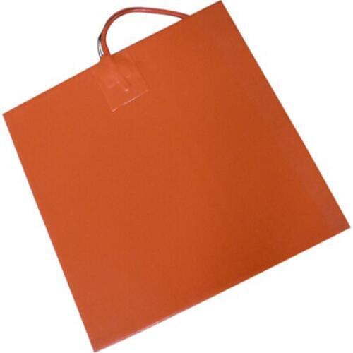 24V 450W 400*400MM Silicone Heating pad/Heater Bed For 3D Printer With 100k thermistor and 3M Tape