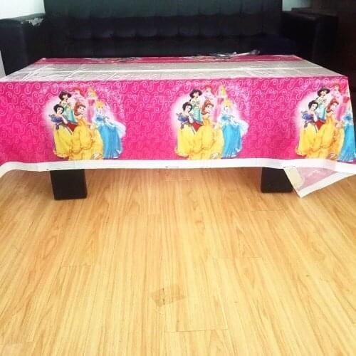 108cm*180cm /Snow White/Belle//Jasmine/Aurora Princess Plastic Table Cloth For Kids Birthday Party Decoration