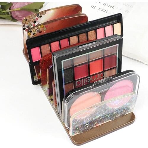 Makeup Rack Storage Tray Eye Shadow Holder Silicone Mold for Epoxy Resin Mould for Diy Handmad Tool