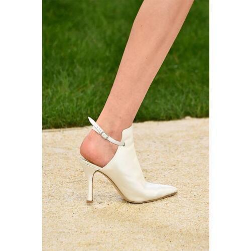 Sestito 2019 New Arrivals Ladies Solid Black Pointed Toe Summer Slingback Sandals Women Buckle Strap Dress Runway Shoes Woman