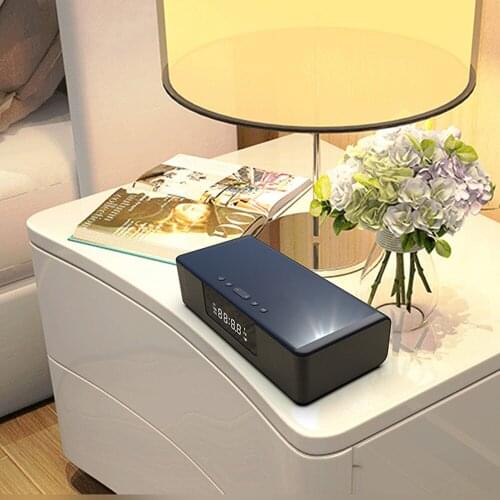 Home Theater Sound Bar Bluetooth Speaker Sound Column for Computer Boombox Music Center with Wireless Charger Clock caixa de som