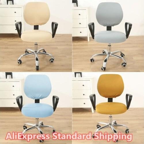 1/2Sets Computer Chair Cover Spandex PC Chair Cover Study Room Office Gamer Backrest Seat Slipcovers Furniture Protector Covers