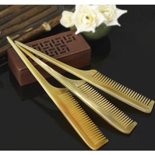 1PC Pointed Tail Comb Yak Horn Sharp Tail Comb Hair Styling Tool Hairdressing Comb for Salon
