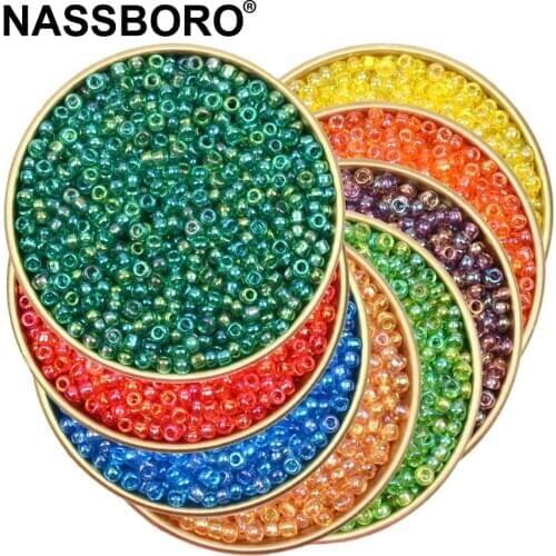 2mm Plating Corolful Charm Glass Beads DIY Bracelet Necklace Beads For Jewelry Making Spacer Seed Bead Handmade Accessories 12/0