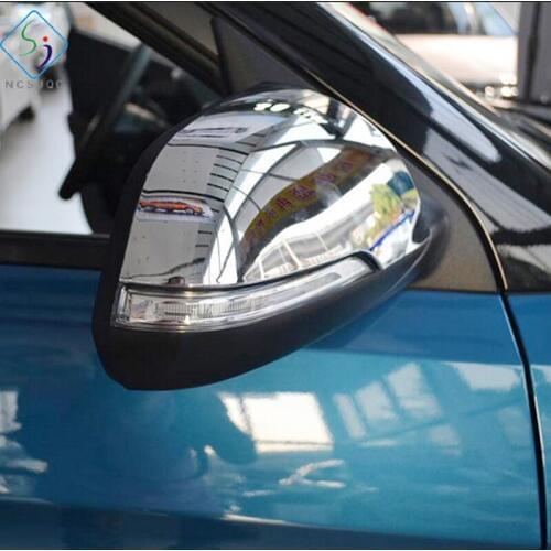 2PCS ABS Chrome Rearview mirror cover for HYUNDAI IX25 CRETA 2015 wing mirror Plastic Plasting Car-Styling Accessories Trim