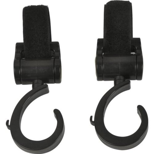 2pcs Sturdy Stroller Accessory Hooks Wheelchair Stroller Pram Bag Hook Baby Strollers Shopping Bag Clip Stroller Accessories