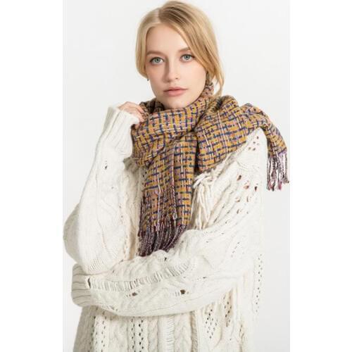 KOI LEAPING new woman Fashion Cashmere stripe Scarf Decoration Soft and comfortable scarfves Gift headscarf high quality Shawl