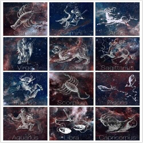 5D DIY Full Square Diamond Painting Zodiac Starry Sky Animal Embroidery Fantasy Cross Stitch Mosaic Kit Home Decoration Gift Art