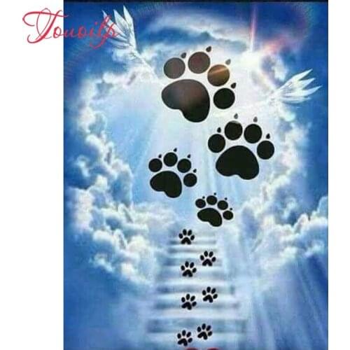 TOUOILP Full Square/Round Drill 5D DIY Ladder wing dog Diamond Painting 3D Embroidery Cross Stitch Mosaic Rhinestone Home Decor