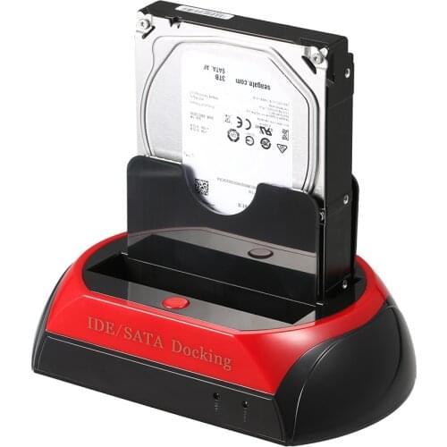HDD Docking Station Dual Hard Disk Drive Docking Station Base for 2.5 Inch 3.5 Inch IDE/SATA USB 2.0 HDD Docking Station
