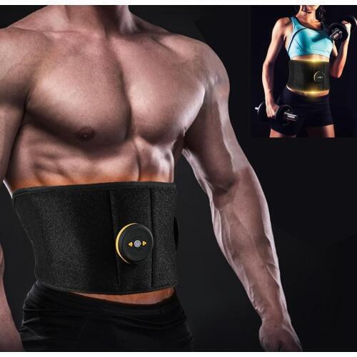 Rechargeable Vibration Abdominal Waist Trimmer Electronic Abs Muscle Stimulator Fitness Abdominal Training Fat Burning Machine
