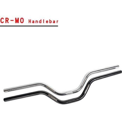 Chrome molybdenum steel bicycle handlebar BMX streetcar named 22.2*720mm Black silver Bicycle parts bike handlebar