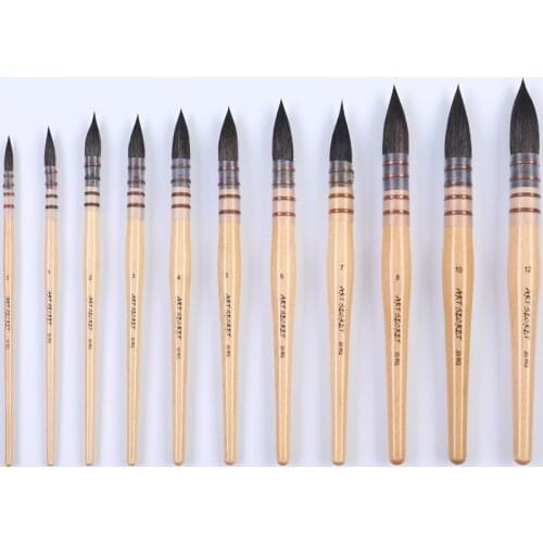 Art commodity 20RQ squirrel hair paint brushes artistic art supplies brushes for drawing painting