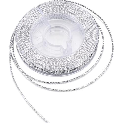 10m/roll Beading Cord Wire Non-Elastic Thread For Jewelry Making DIY Bracelets Findings Silver Color 0.6mm