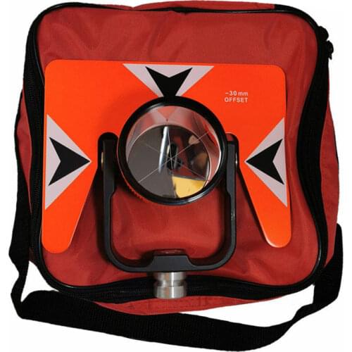 NEW RED SINGLE PRISM FOR NIKON SOKKIA TOPCON PENTAX SOUTH TRIMBLE TOTAL STATION prism surveying instrument W / BAG