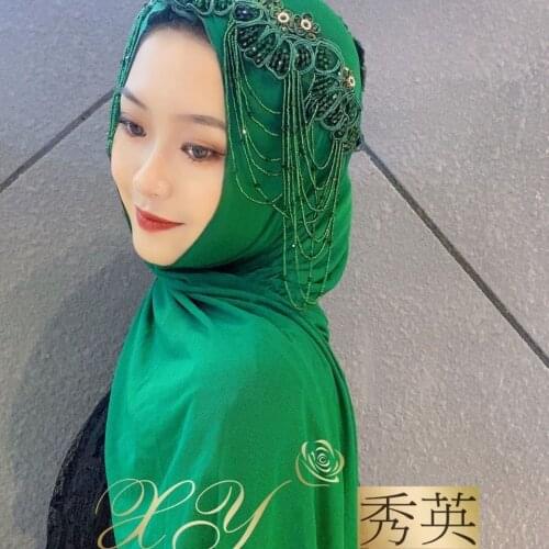 Ramadan Gift Muslim Scarf Luxury Wedding Hijabs For Women