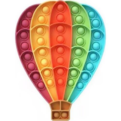 Rainbow Push Fidget Toy Anxiety Relieve Stress Air Balloon Push Bubble Sensory Stress Reliever Toy Autism Reliever Special Needs