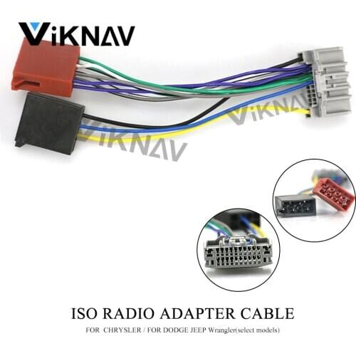 Wiring Harness Connector ISO Radio Adapter for-CHRYSLER forDODGE forJEEP Wrangler(select models) Lead Loom Cable Plug 12-134