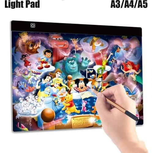 Ultra Thin A3/A4/A5 LED Light Pad Artist Light Box Table Tracing Drawing Board Pad Diamond Painting Embroidery Tools