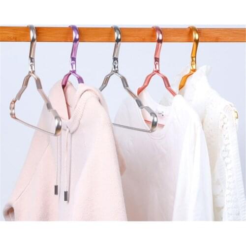 10PCS Adult Clothing Hanger Non-slip Coat Pants Hanger Strong Household Clothes Organizer Shelf Metal Anti-skid Drying Rack