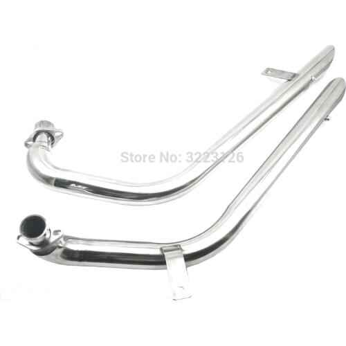 High Quality Exhaust funnel Drag Pipes Full Exhaust System For Yamaha Black Widow XV535 XV 535 Virago 1988-2004