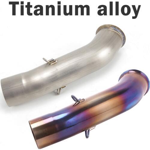 Slip-on for KTM RC390 Motorcycle Exhaust Muffler Middle Link Pipe Titanium Alloy Escape Moto for DUKE 125 250 390 2018 2019