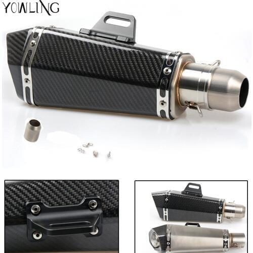 Motorcycle Real carbon fiber exhaust Exhaust Muffler pipe For Suzuki GSXR600 GSXR750 Gsxr1000 GSXR 600 750 1000 2011 2015