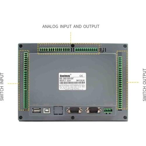 High quality 24vdc input programmable plc controller 7 inch touch monitor for industrial application