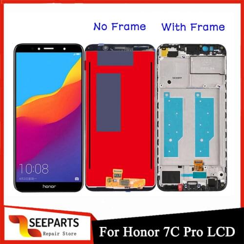 New Original LCD For Huawei Honor 7C Pro LCD Display Touch Screen Digitizer LND L29 L22 AL30 TL40 For Huawei Honor 7C LCD+Frame
