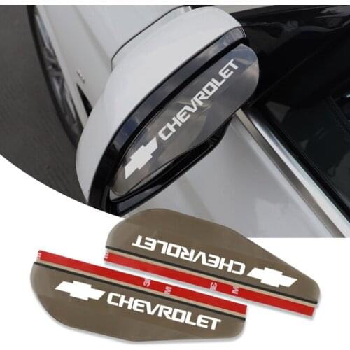 2Pcs Waterproof Car Rear View Mirror PVC Rain Eyebrow For Chevrolet Cruze Captiva Equinox Silverado Trailblazer Bolt Spark Tahoe