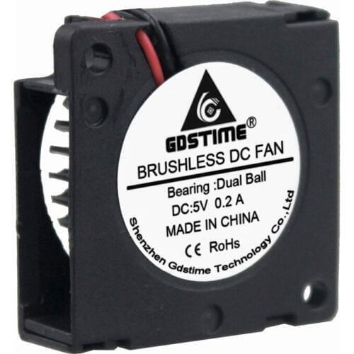 20PCS Gdstime 3cm 30 x30 x10mm 3010B 5V Dual Ball Bearing DC Blower Fans 2P Cooling Cooler Fan