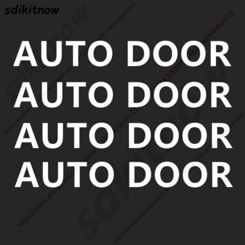 4pcs Automatic Car Door Warning Caution Decal Business Car Auto Door Sticker For BMW Ford Honda VW skoda seat Toyota skoda