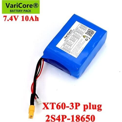 7.4V 12.0Ah 8.0Ah 10Ah 18650 Lithium Battery 8.4V Rechargeable batteries 10C 100A discharge for Aircraft Model airplane