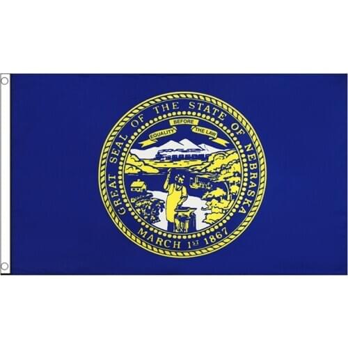 Free shipping xvggdg us usa state nebraska flag Polyester banner flag