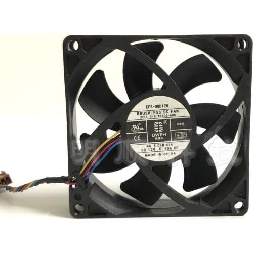 DWPH EFS-08D12H DC 12V 0.40A 80x80x25mm 4-Wire Server Cooling Fan