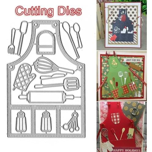 Kitchen Apron Cutting Mold DIY Lightweight Durable Easy Operation Long Lasting Gift for Children Metal Cutting Dies Scrapbooking