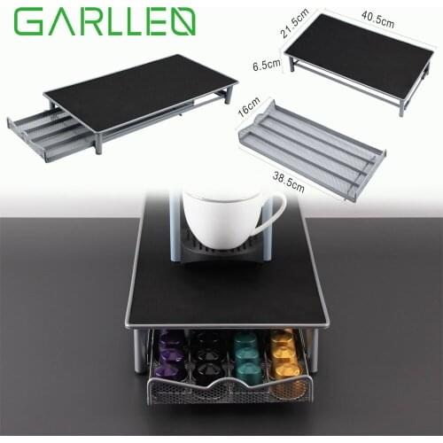 GARLLEN High Quality Steel Coffee Capsules Storage Holder Metal Drawer For Holding Coffee Machine&Coffee Capsules Storage