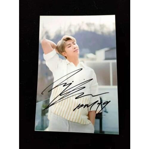 MAP OF THE SOUL V SUGA JIN JIMIN Jung Kook RM J-HOPE Autographed Photo 4*6 K-POP GIFTS COLLECTION 052021B