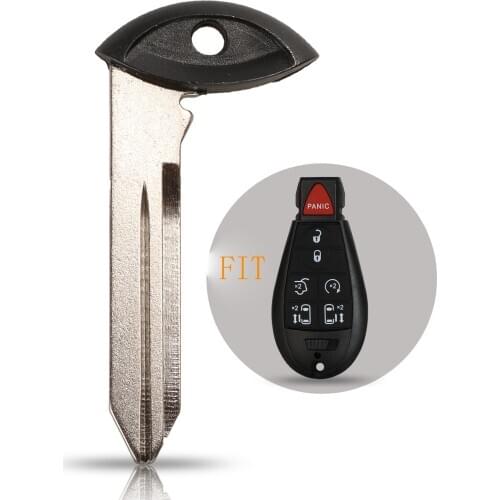 Kutery 10pcs Remote Car Key Keyless Emergency Insert Uncut Blade Blank For Chrysler 300 C Voyager Dodge Ram Journey For Jeep