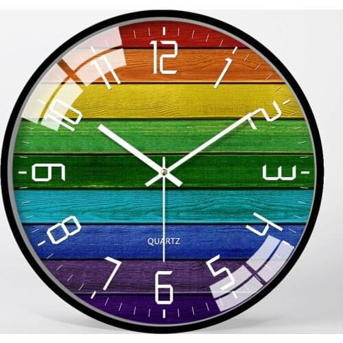 Creative Wood Grain Large Wall Clock Silent Modern Living Room Bedroom Hidden Safe Office Kitchen Quartz Clock Duvar Saati