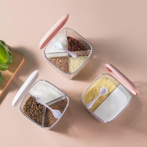 Kitchen seasoning jar salt jar seasoning box seasoning bottle combination set oil pot seasoning jar glass box household
