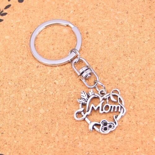 Fashion heart mom Keychain Pendant Key Rings Shoulder Bag Purse Car Accessories for Women Girl Kids
