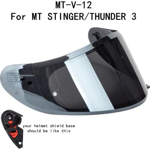 MT-V-12 helmet shield for MT STINGER helmet and MT THUNDER 3 helmet MT Replacement parts THUNDER 3SV visor