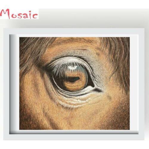 Horse eye diamond painting cross stitch kits,horse lover gift,full square round,diamond embroidery,diamond mosaic home decoratio