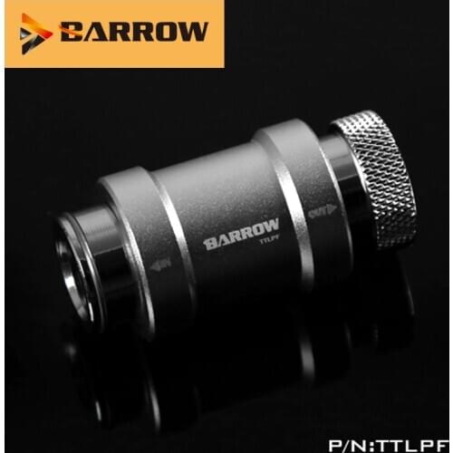 Barrow water cooling connector Flat push type check valve double inner G1/4" thread part for water cooling computer TTLPF
