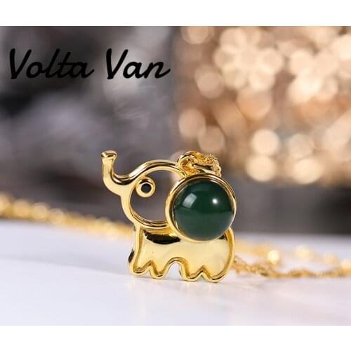 Volta Van Pendant Necklaces 925 Sterling Silver 2021 New Fine Jewelry Blue Amber Dolphin Elephant Owl Elegant Cute Necklaces