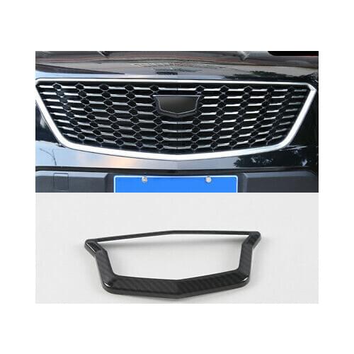 Carbon Fiber Front Grille Grill Logo Emblem Cover For Cadillac XT4 2018-2020