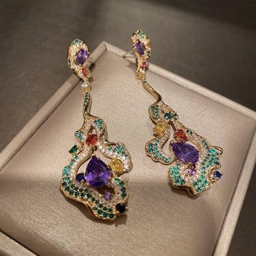 Luxury Famous Brand Fashion Drop Earrings Vintage Jewelry for Woman Party Gift